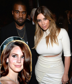 Kim Kardashian Kanye West e Lana Del Rey Kim Kardashian Kanye West e Lana Del Rey